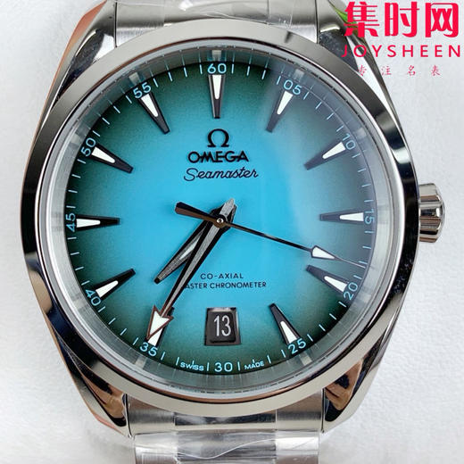 欧米茄VS海马150米系列 绿松石 6点位日历 Aqua Terra 150米腕表 8800一体机 表径38mm 中性腕表 男女皆可佩戴 小手腕福音 商品图4
