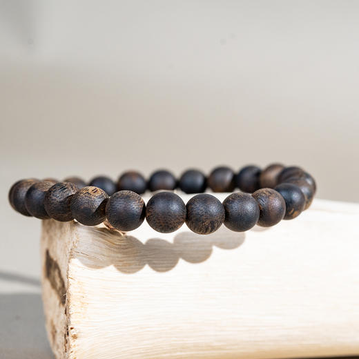 中国沉香文化博物馆 绿奇楠圆珠沉香手串0.8*24*7g+（沉） 商品图2