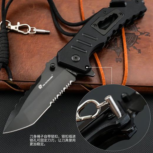 汉道步兵户外小刀随身折叠刀 商品图9