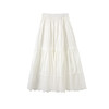 温柔风白色刺绣花边拼接半身裙女2026夏季新款简约显瘦A字中长裙   NDK-J3285 商品缩略图4