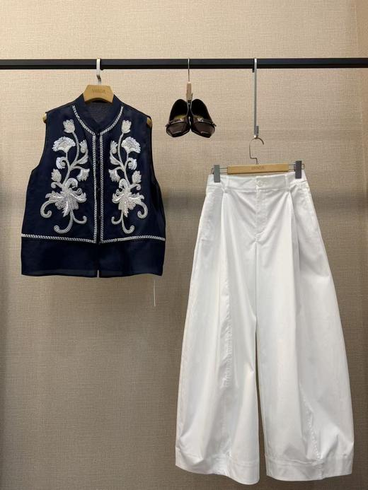 桑蚕丝刺绣马甲 商品图0