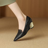 【预售7天】法式里外全皮坡跟单鞋尖头百搭浅口坡高跟鞋MLS&A817 商品缩略图5