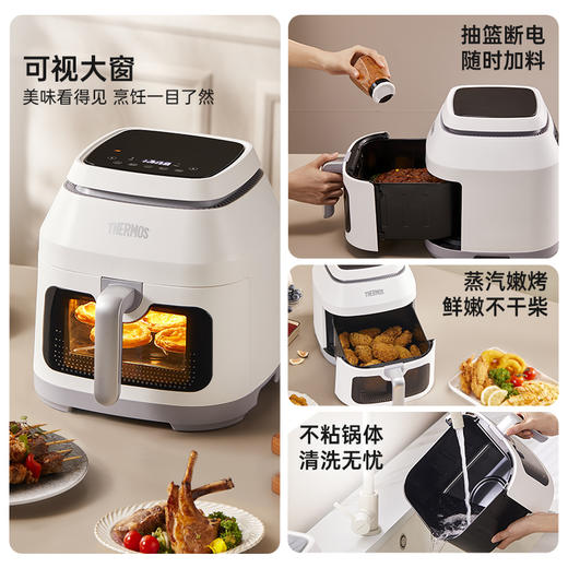 膳魔师 智能可视全触控蒸汽烤空气炸锅6L 商品图6