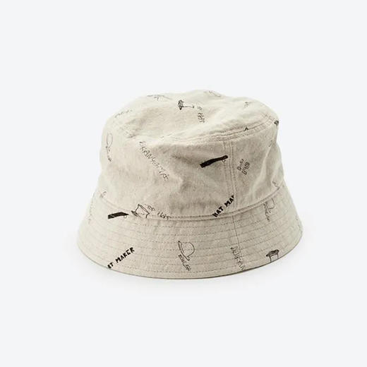 KIJIMA TAKAYUKI LINEN COTTON PRINTED 亚麻棉混纺手绘渔夫帽 商品图3