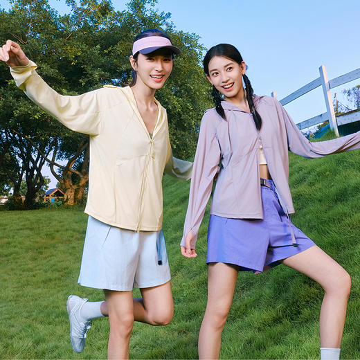 Schenvega 夏季山系冰感速干轻薄原纱防晒女士短裤 UPF100+ 凉感透气 D6-K5057 商品图5