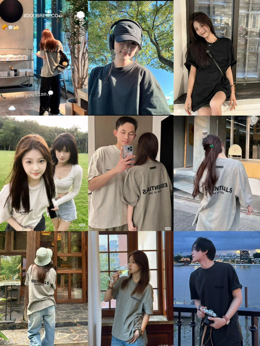 特！FOG* 复线 ess* 原厂订单，立体植绒字母logo，男女同款，重磅 宽松 美式 纯棉 短袖～ 商品图0