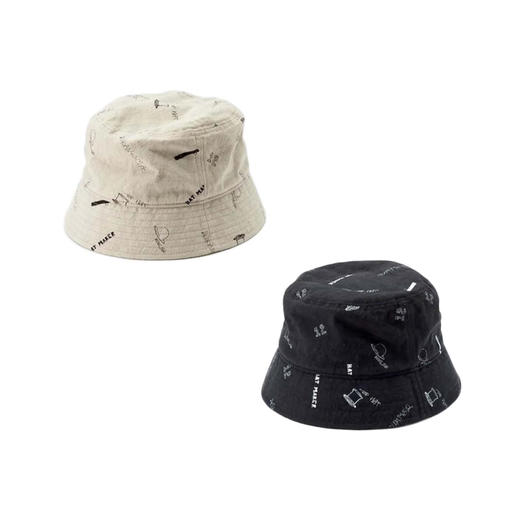 KIJIMA TAKAYUKI LINEN COTTON PRINTED 亚麻棉混纺手绘渔夫帽 商品图2