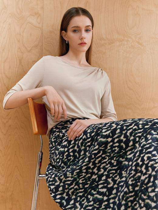 【桑蚕丝印花半裙】26年春夏新款女士中长款真丝碎花半身裙 商品图2