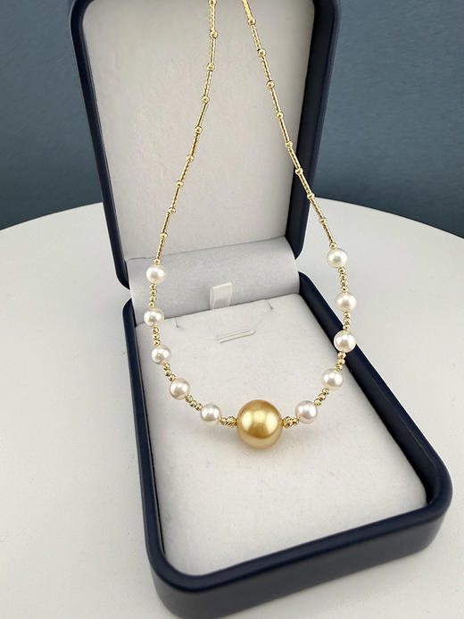 【挚友限定】竹节-18k金akoya/金珠珍珠项链5-13mm 商品图1