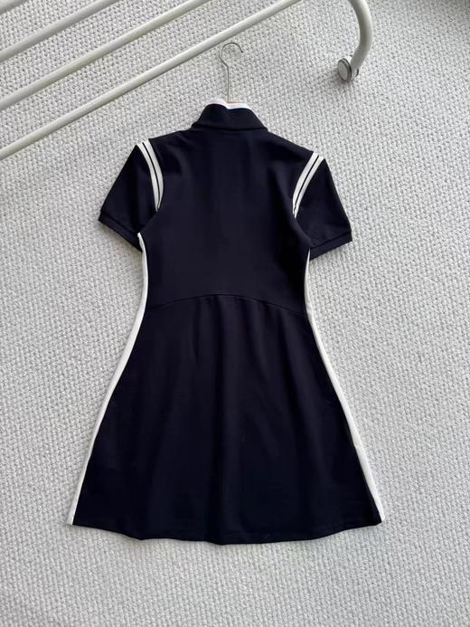 F041532夏季新款女子网球运动健身基础拼色半拉链裙子连衣裙 商品图5