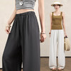 夏日清凉感冰丝西装裤女2026年夏季新款松紧腰宽松显瘦直筒拖地裤   NDK-J1011 商品缩略图1