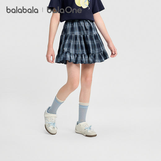 【balaOne】巴拉巴拉童装儿童半身裙子女童2026夏装新款甜美短裙 商品图0