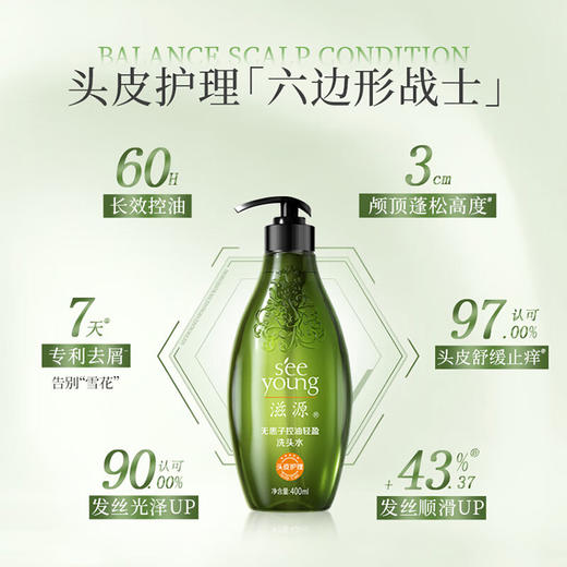 滋源无患子控油轻盈洗头水400ml 商品图2