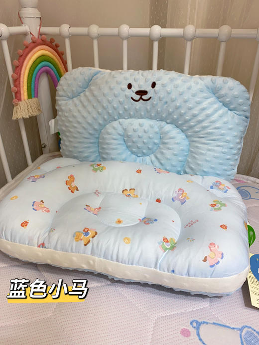 全棉儿童立体纱布豆豆枕头 婴幼儿宝宝小学生专用枕头枕芯（可水洗） 商品图2