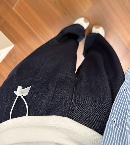 雅莹天丝亚麻牛仔裤阔腿裤041404 商品图8