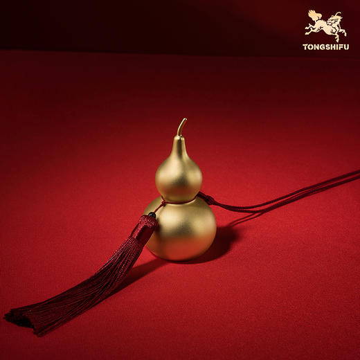 铜师傅《大吉大利葫芦（24K真金表面）》桌面铜摆件 乔迁礼物 商品图2