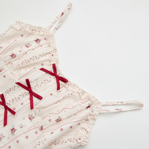 西遇法式掐腰2026春夏新款显瘦碎花拼接吊带裙仙女连衣裙H0060203 商品图5