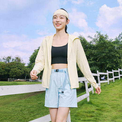 Schenvega 夏季山系冰感速干轻薄原纱防晒女士短裤 UPF100+ 凉感透气 D6-K5057 商品图7