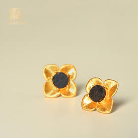 花开向阳·温暖香伴丨天然芽庄白奇楠包金饰品 沉水级 SP10029