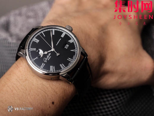 V9格拉苏蒂月相 原创议员月相款 参议员大日历 男士腕表 原装开模，3D打印开模立体月相盘，表径40mm 商品图4