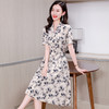 夏季雪纺连衣裙薄款冰丝2024新款宽松女士a字裙短袖收腰显瘦裙子 商品缩略图3