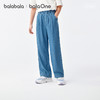 巴拉巴拉女童牛仔裤儿童裤子2026新款夏装中大童长裤薄款直筒裤 商品缩略图1