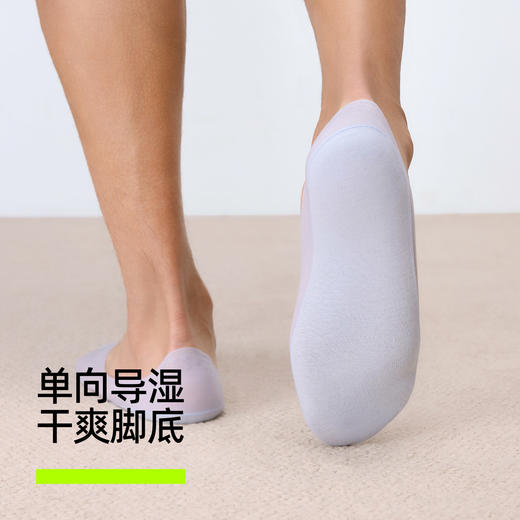【新品上新】【凉感隐形】有棵树纯棉抗菌消臭吸汗男士船袜4双装-O1018 商品图4