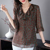 七分袖雪纺衫女春秋季2026女士衬衫中年妈妈波点中袖上衣时尚洋气 商品缩略图0