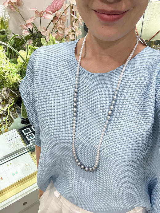 【挚友限定】80cm铂金灰渐变珠四季彩串珠 商品图4