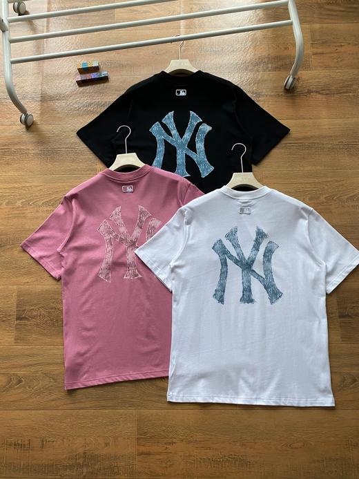 MLB短袖宽松男女情侣同款圆领洋基队休闲百搭印花T恤 商品图3