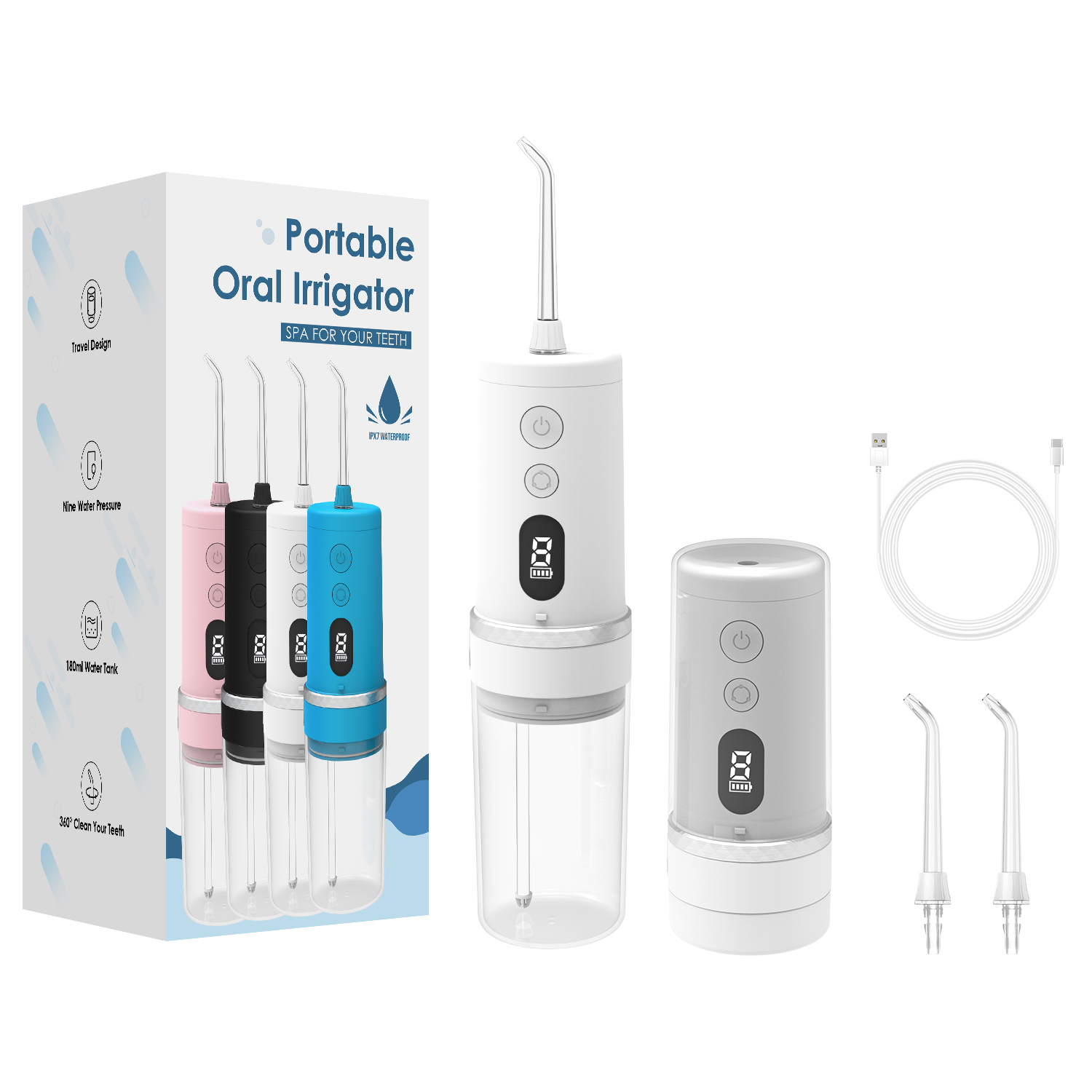 Portable Water Flosser 235 - USB Rechargeable