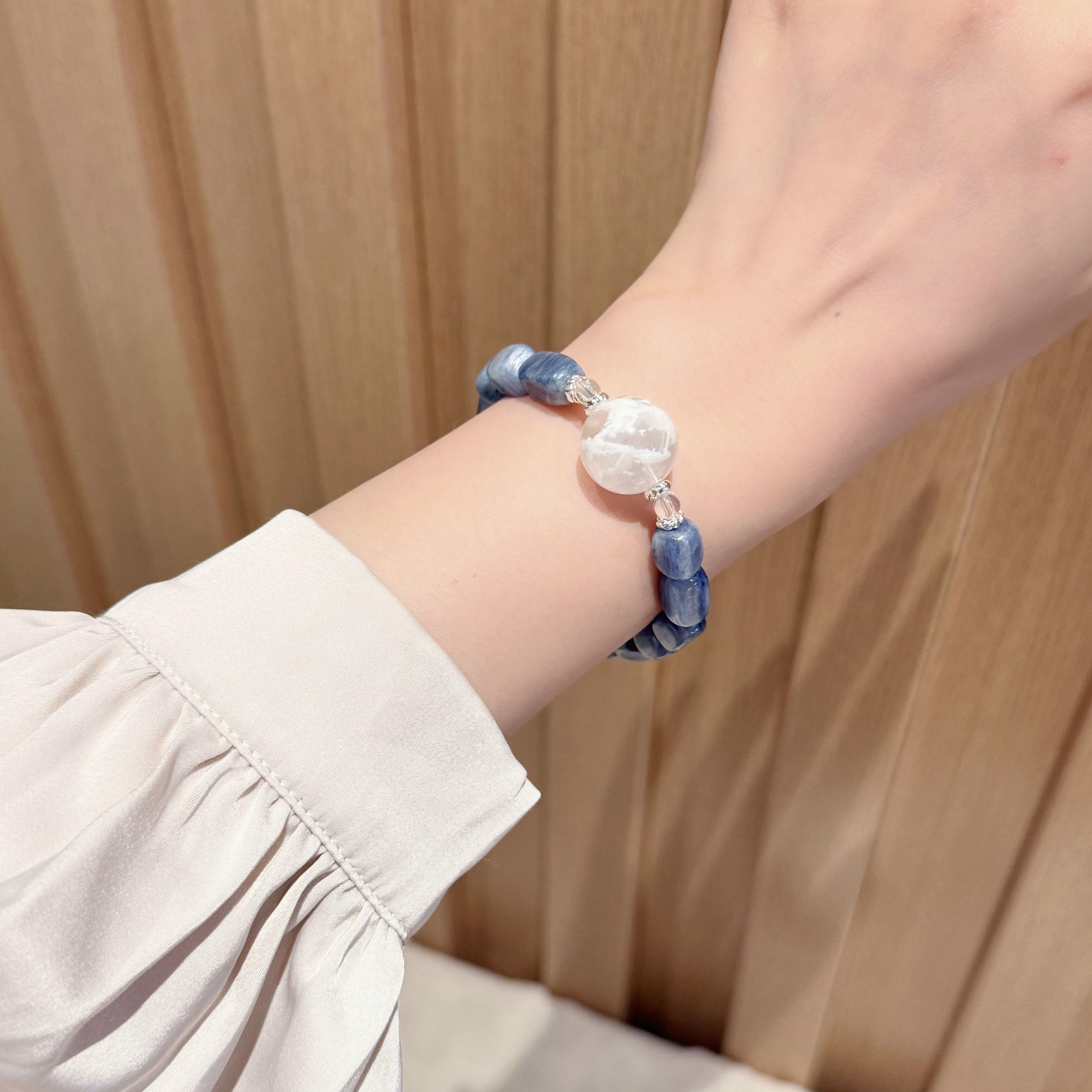 ARSIS｜晶石系列 静心通明 · 蓝晶石雪花幽灵串珠手链