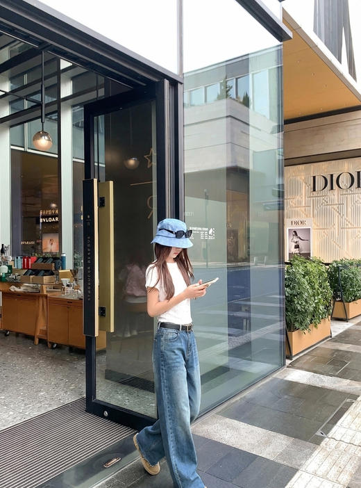 <曾小咸推荐> 复古蓝牛仔裤（配腰带） 日常159！！  活动89！！【预售款，预计3-15天发货】 商品图3