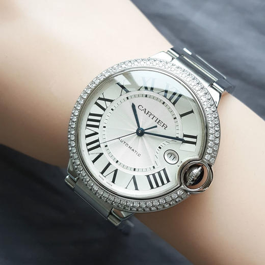 【95新】CARTIER卡地亚W69016Z4 自动机械日期显示42MM（男款）蓝气球系列 精钢/表圈后镶钻石020426TJ14 商品图7