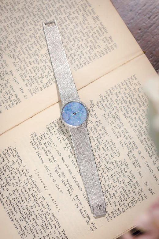 独角鹿西洋古董1970年代瑞士顶级钟表品牌江诗丹顿出品18K白金欧泊表盘女士腕表 商品图4