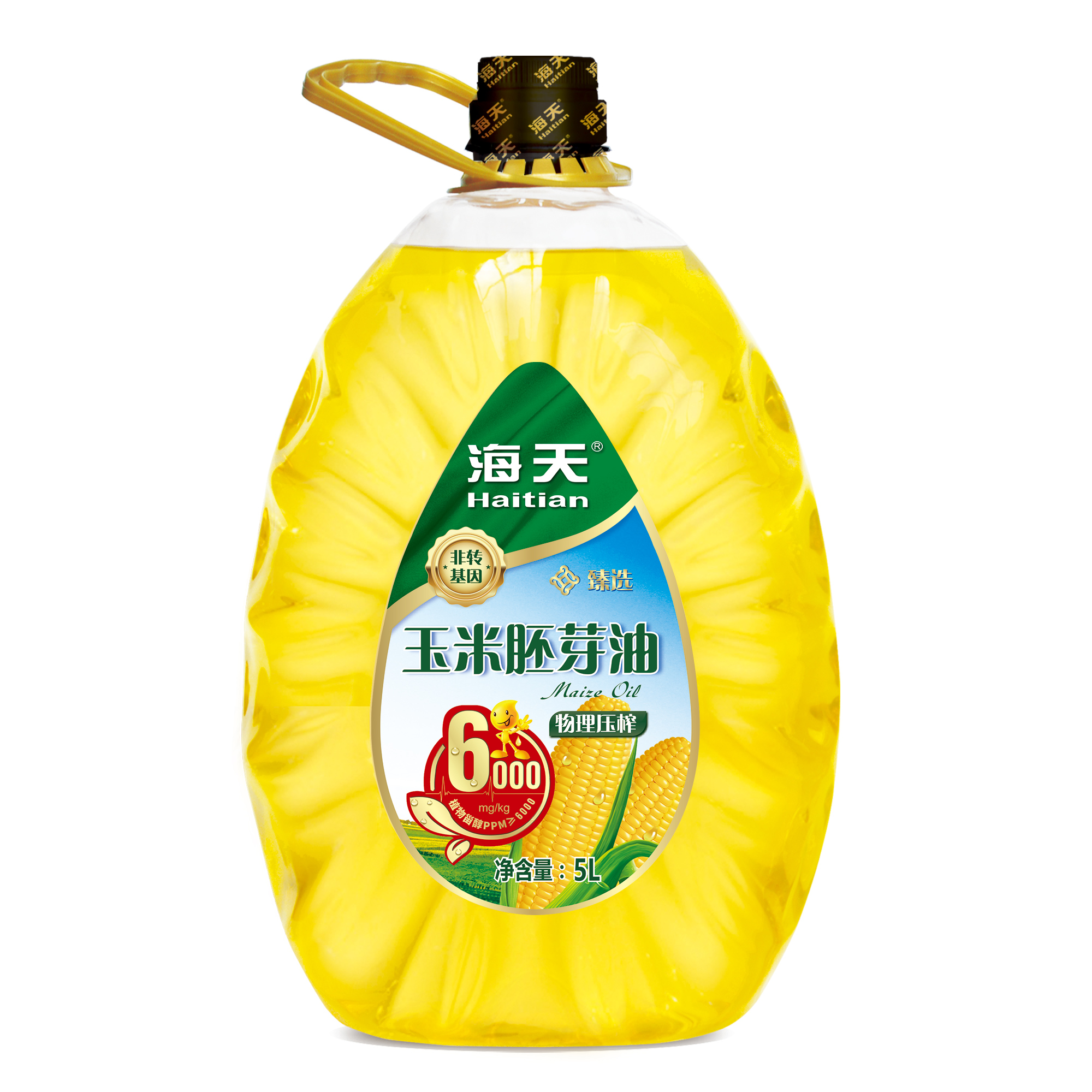 海天甄选压榨玉米胚芽油5L