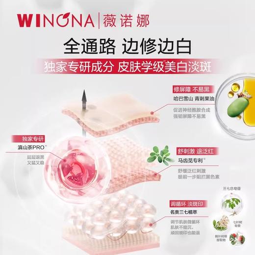 薇诺娜光感淡斑冻干面膜+溶媒液（650mg+20ml）/片*6片 / 盒（修白冻干面膜） 商品图3