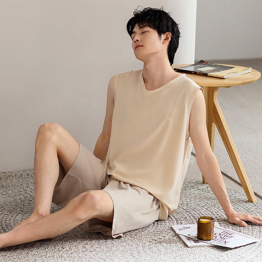 爆卖30000+会“呼吸”的莫代尔男士背心家居服 商品图1