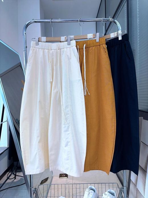 雪花棉，条纹，莱赛尔空调衫/莱赛尔麻感弯刀裤  26Y04067- 商品图4