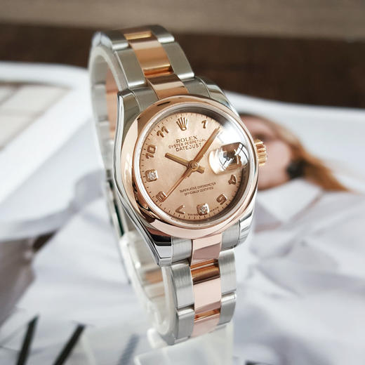 【95新】ROLEX 劳力士179161天文台认证自动机械机芯日期显示26MM（女款）日志型系列蚝式钢/18K玫瑰金060426NJS35 商品图4