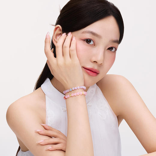 卡蒂罗KADER 春涧樱水晶手串 【桃你喜欢】浪漫少女心甜美可爱小众轻奢高级感梦幻粉珠显白招人缘能量磁场 商品图4