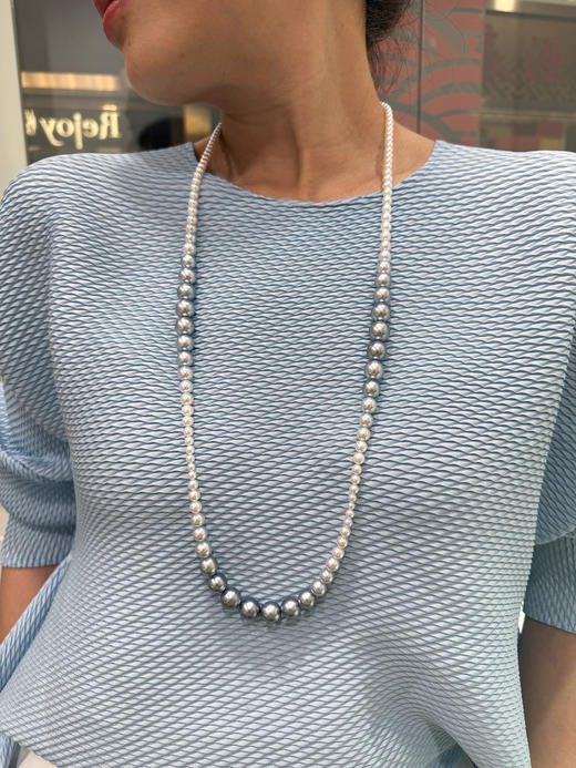 【挚友限定】80cm铂金灰渐变珠四季彩串珠 商品图5