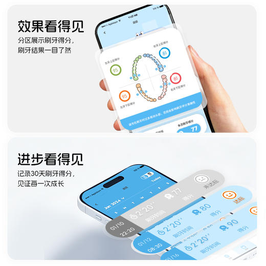 KUTA儿童电动牙刷企鹅卡通PRO升级款3-12岁软刷毛声波自动 商品图6