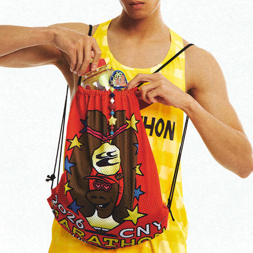 CryingCenter 2026马年马拉松网眼抽绳包运动休闲 哭喊中心 商品图0