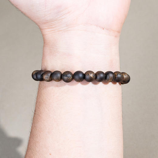 中国沉香文化博物馆 绿奇楠圆珠沉香手串0.8*24*7g+（沉） 商品图4