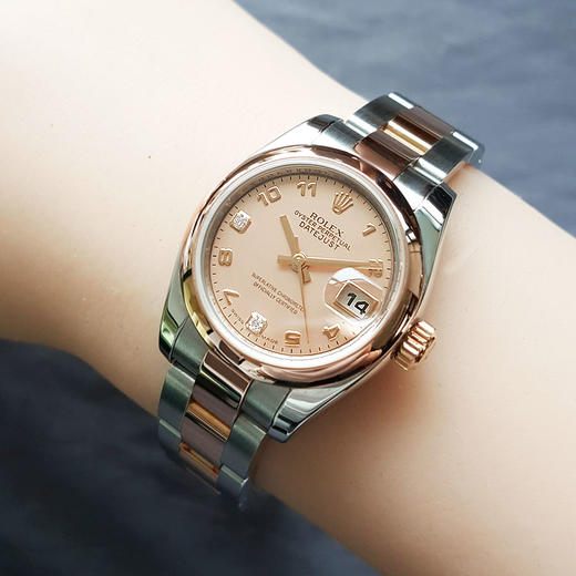 【95新】ROLEX 劳力士179161天文台认证自动机械机芯日期显示26MM（女款）日志型系列蚝式钢/18K玫瑰金060426NJS35 商品图8