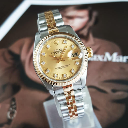 【95新】ROLEX 劳力士69173天文台认证自动机械机芯日期显示26MM（女款）日志型系列蚝式钢/18K黄金080426TJ15 商品图3