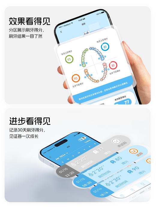 KUTA儿童电动牙刷企鹅卡通PRO升级款3-12岁软刷毛声波自动 商品图1