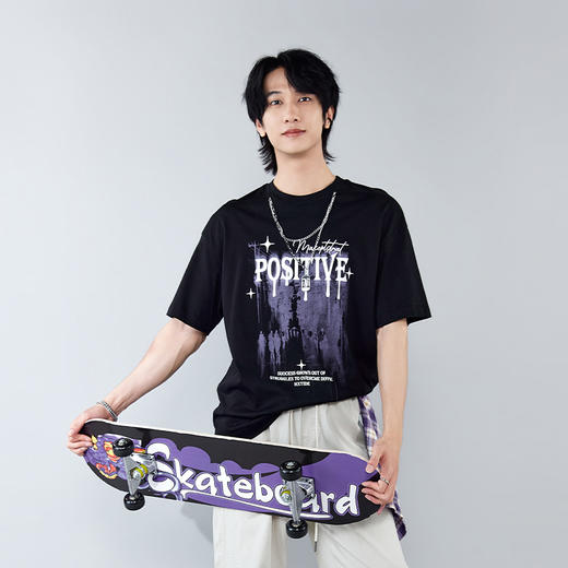 【新品上新】HX 夏季圆领短袖T恤纯棉C102620061101/02 商品图4