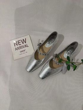 【门店同款】ENJOY春季平底尖头褶皱盼单鞋 169145336